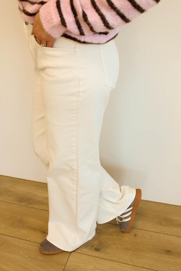 Tall wide jeans beige | Ivana - Afbeelding 2