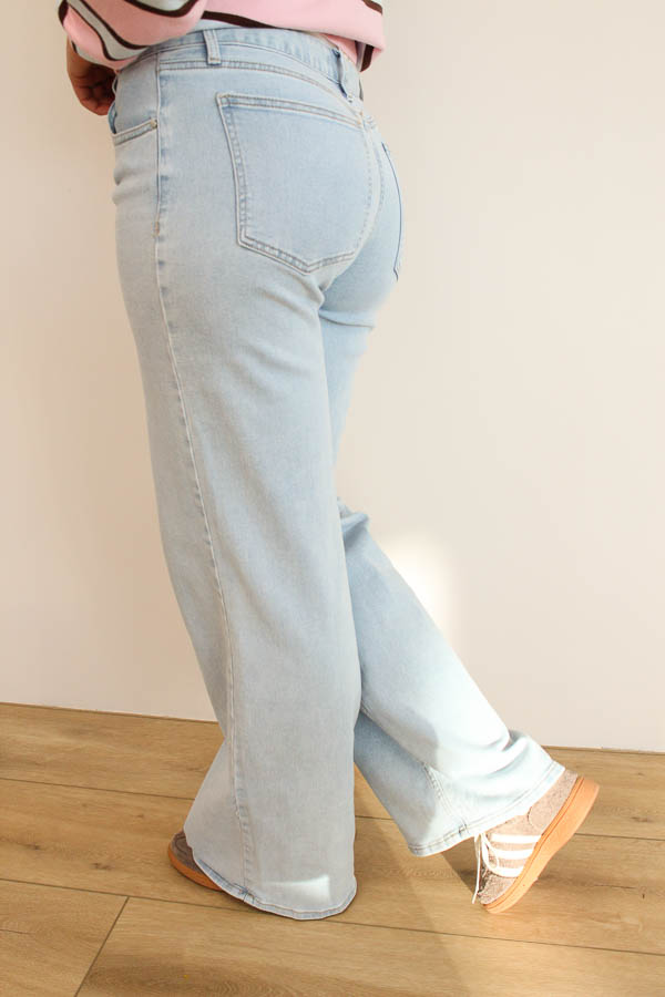 Tall wide jeans blauw | Ivana - Afbeelding 2