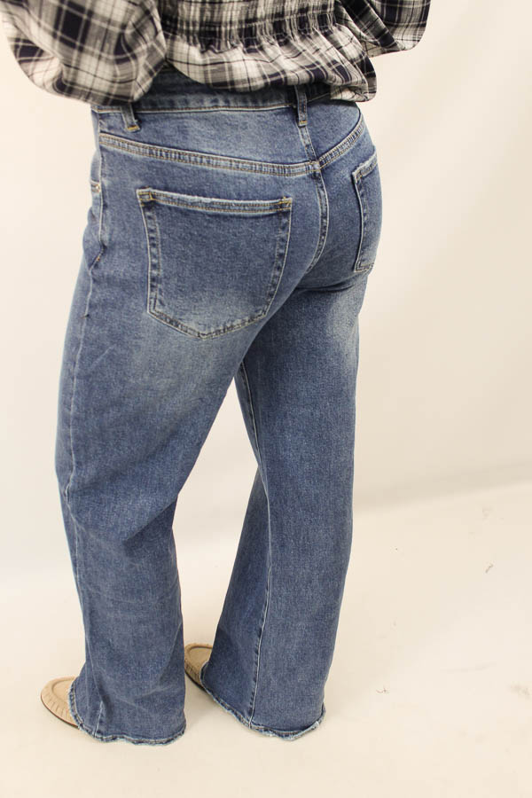 Tall wide leg jeans blauw | Iris - Afbeelding 2