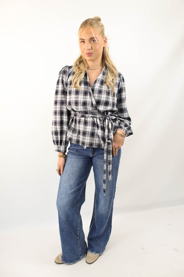 Tall wide leg jeans blauw | Iris - Afbeelding 3