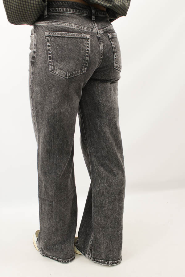 Tall wide leg jeans grijs | Iris  - Afbeelding 2