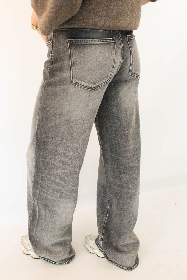 Tall wide leg jeans grijs | Lulu - Afbeelding 1