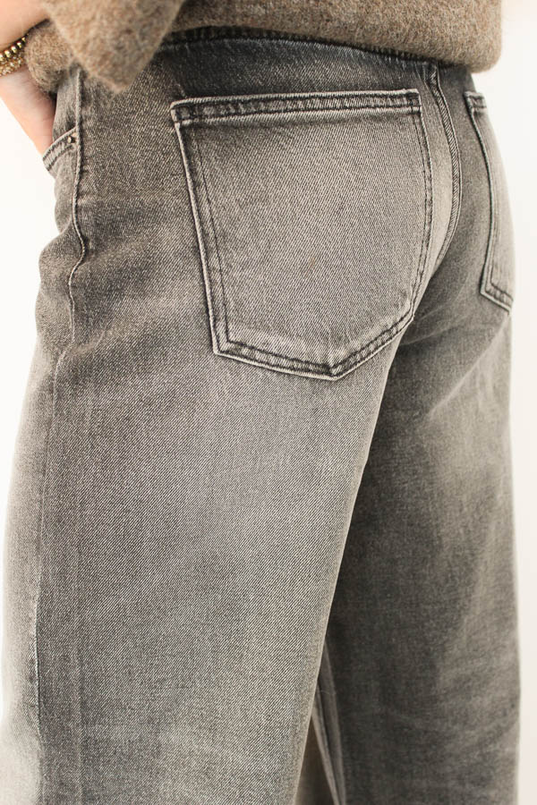 Tall wide leg jeans grijs | Lulu - Afbeelding 3