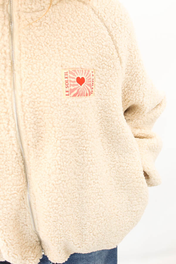 Teddy jacket beige | Belle  - Afbeelding 3