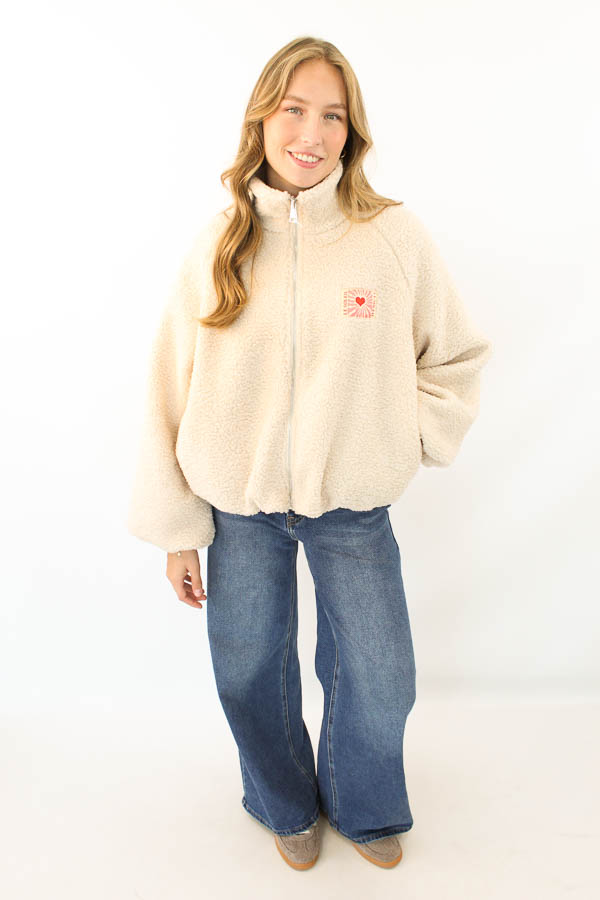 Teddy jacket beige | Belle  - Afbeelding 2