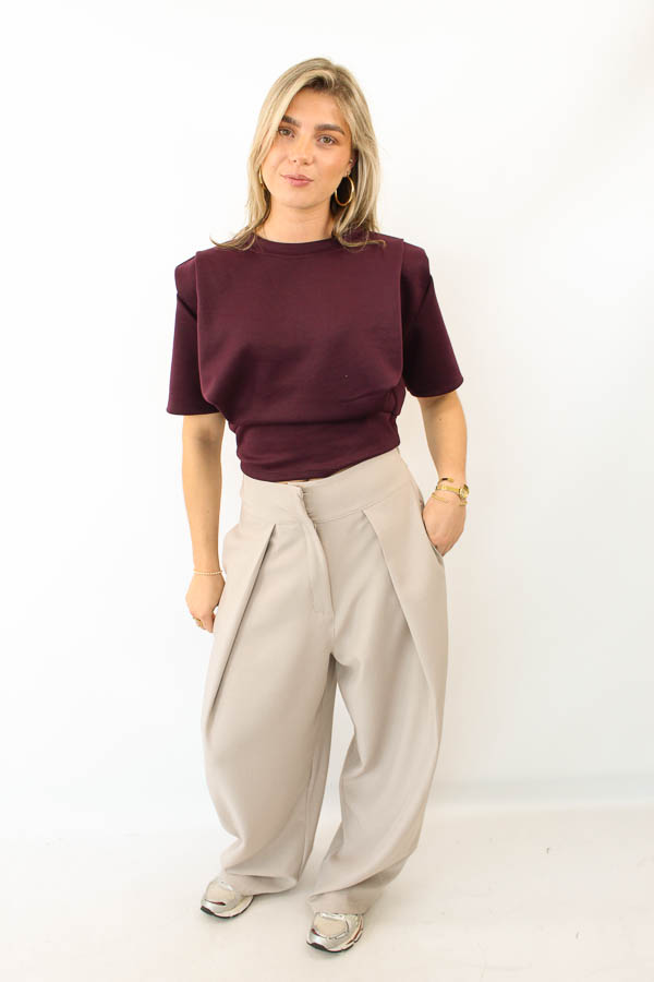 Top burgundy | Sophie - Afbeelding 4