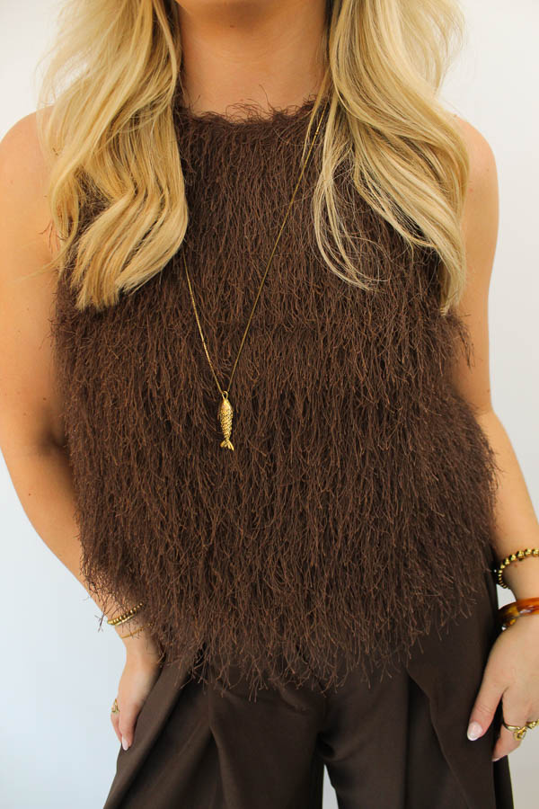 Top fringes bruin | Soof - Afbeelding 2