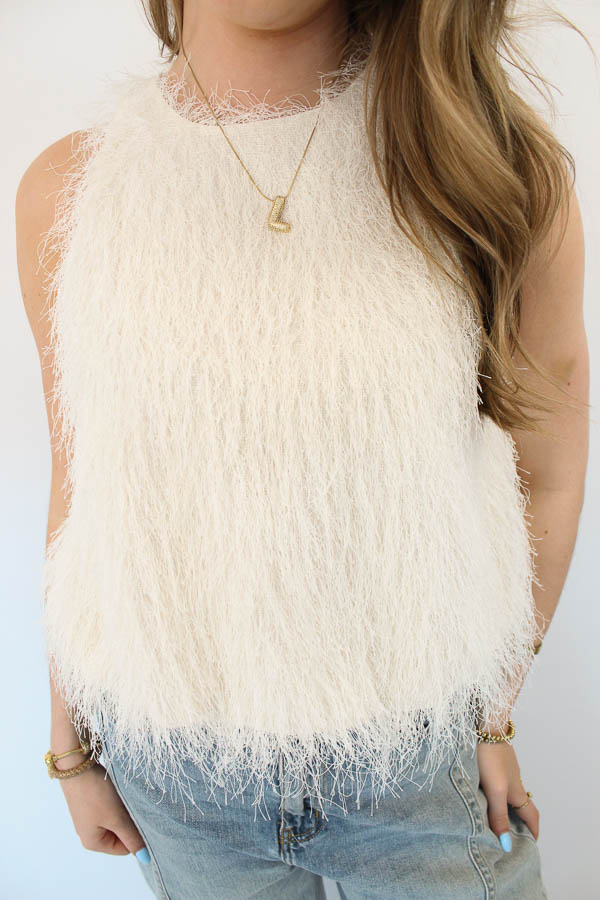 Top fringes ecru | Soof - Afbeelding 2