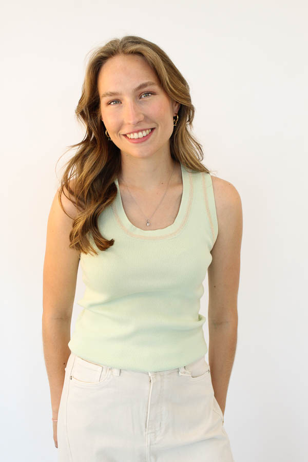 Top glitter rand mint | Loes