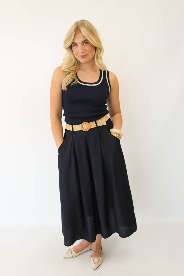 Top glitter rand navy | Loes - Afbeelding 2
