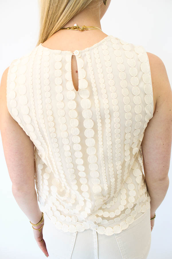Top kant beige | Danique - Afbeelding 3