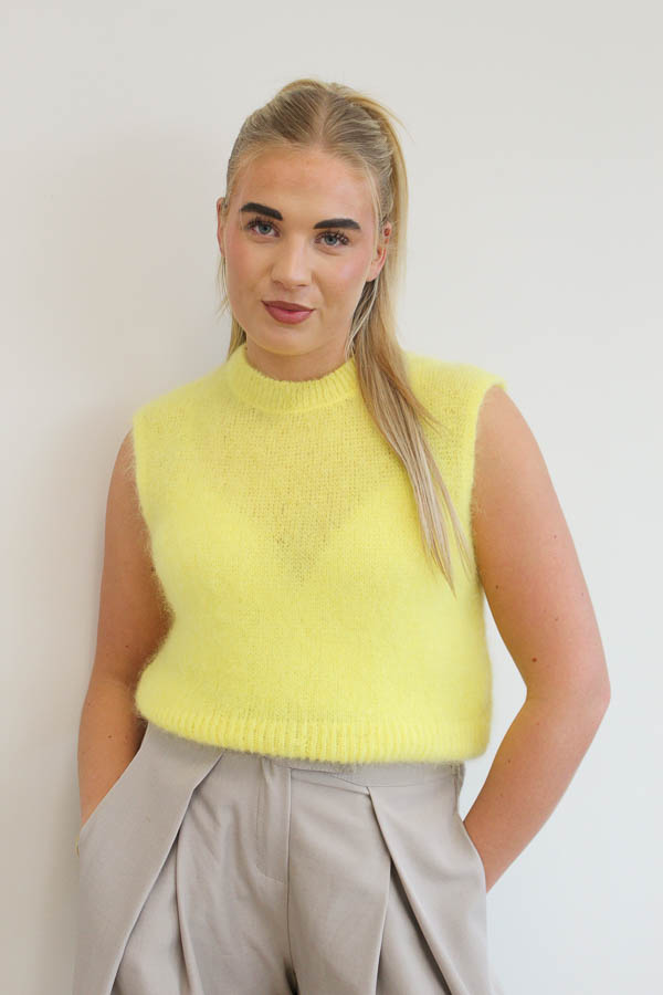Top mohair geel | Isabel