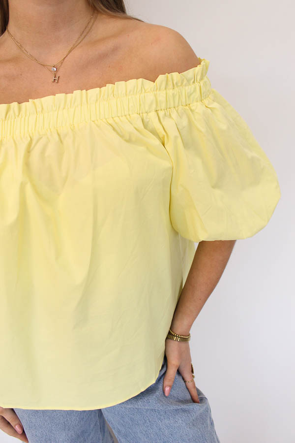 Top off-shoulder geel | Claire - Afbeelding 3