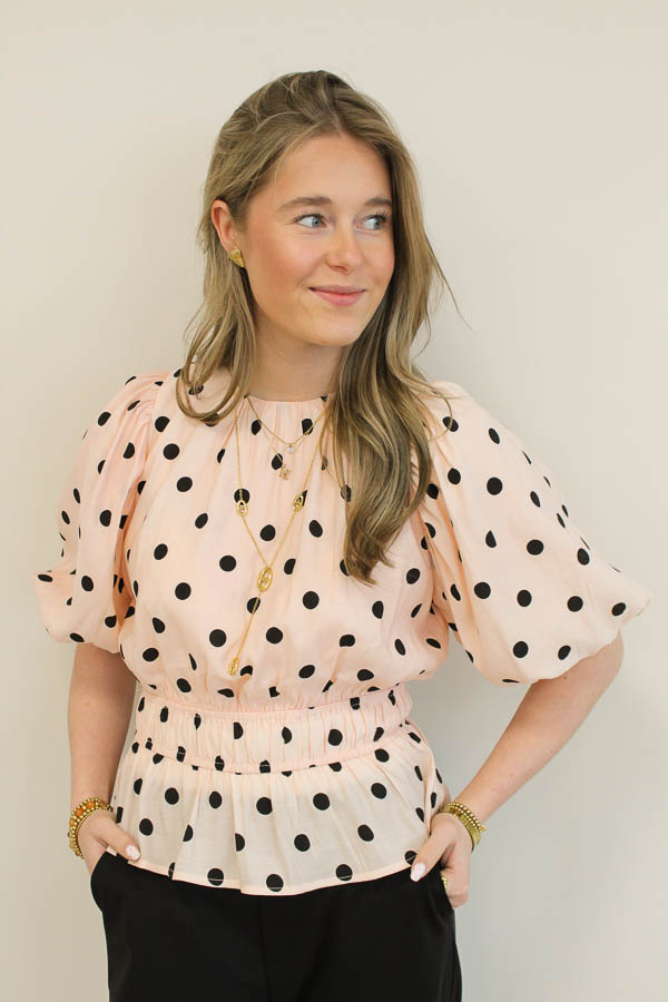 Top polkadots peach | Benthe