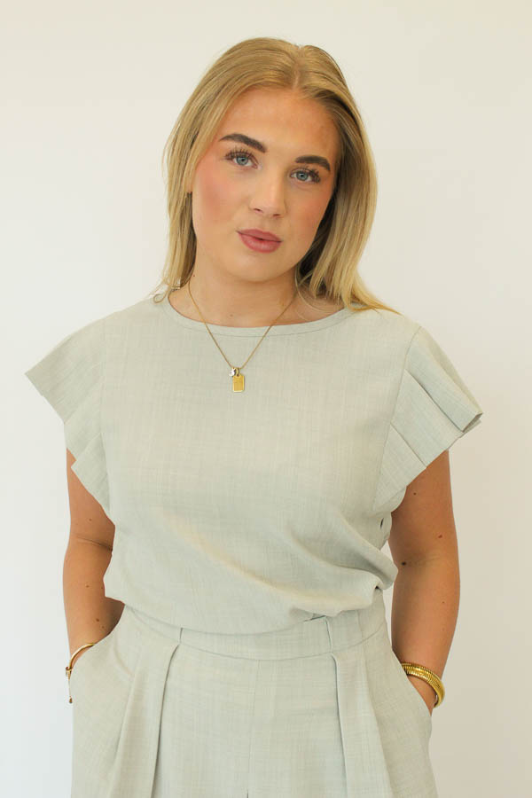 Top ronde hals mint | Carla