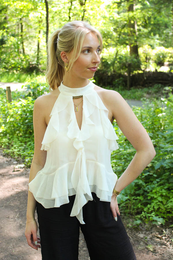 Top ruffels beige | Jill