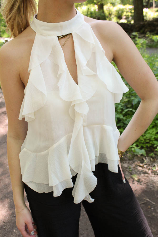 Top ruffels beige | Jill - Afbeelding 2