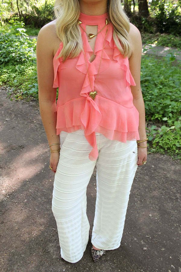 Top ruffels roze | Jill - Afbeelding 2