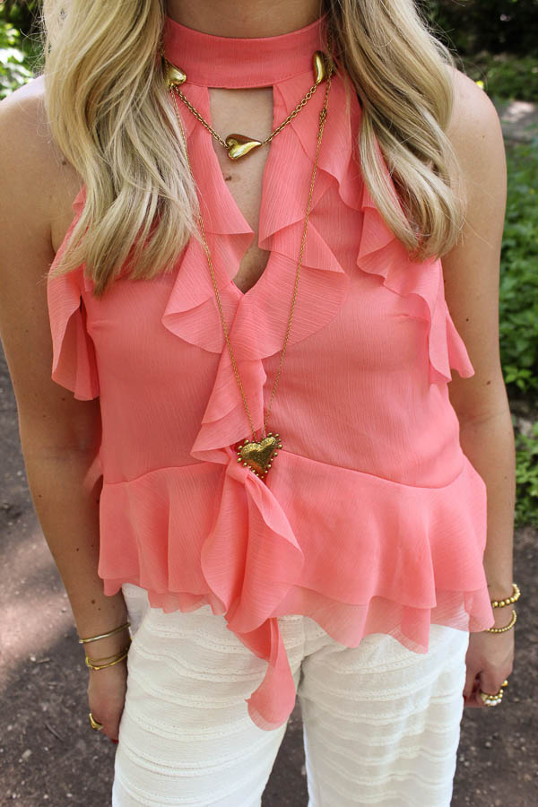 Top ruffels roze | Jill - Afbeelding 3