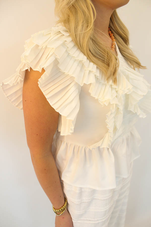 Top ruffels wit | Suze - Afbeelding 2
