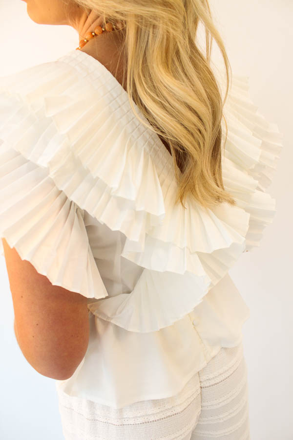 Top ruffels wit | Suze - Afbeelding 3
