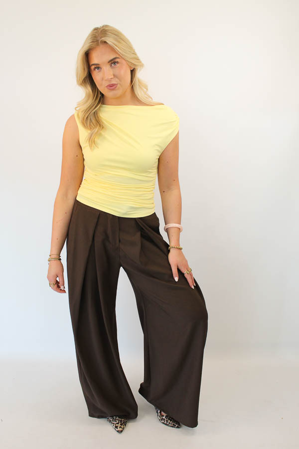 Top shoulder geel | Lissa - Afbeelding 3