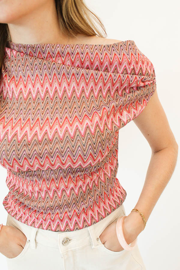 Top shoulder roze | Bella - Afbeelding 2