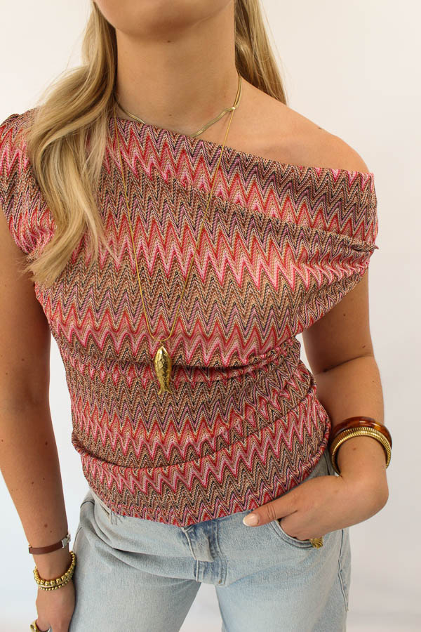 Top shoulder roze | Bella - Afbeelding 2