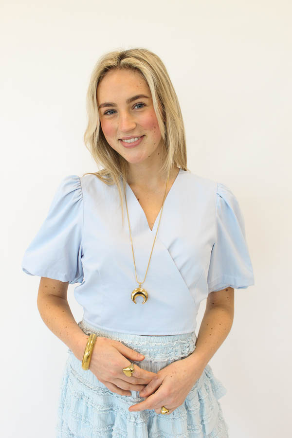 Top strik blauw | Lucy