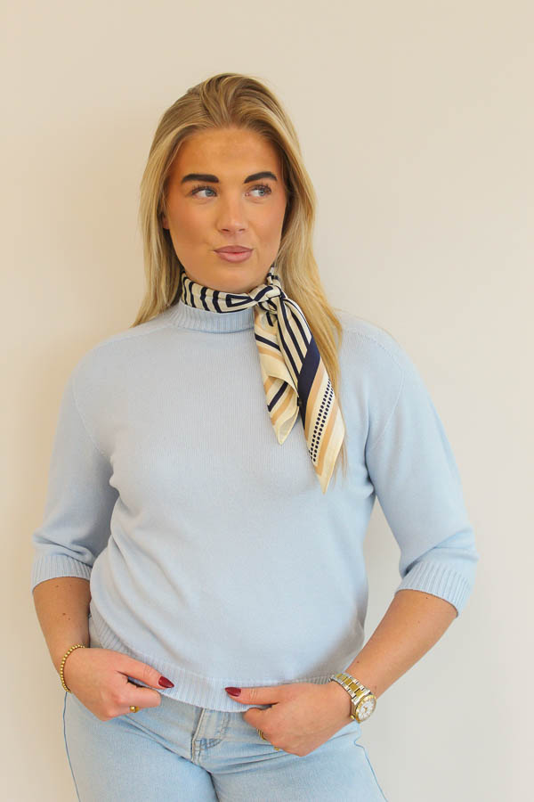 Trui driekwart blauw | Lieke