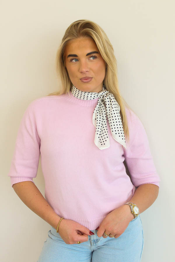 Trui driekwart lichtroze | Lieke