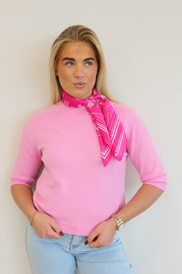 Trui driekwart roze | Lieke