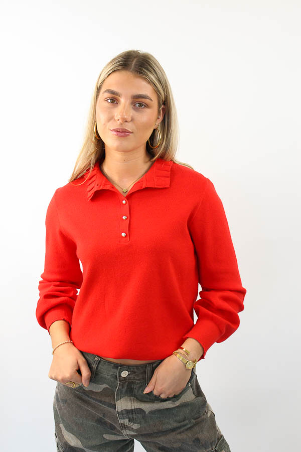 Trui hoge hals rood | Alix - Afbeelding 3