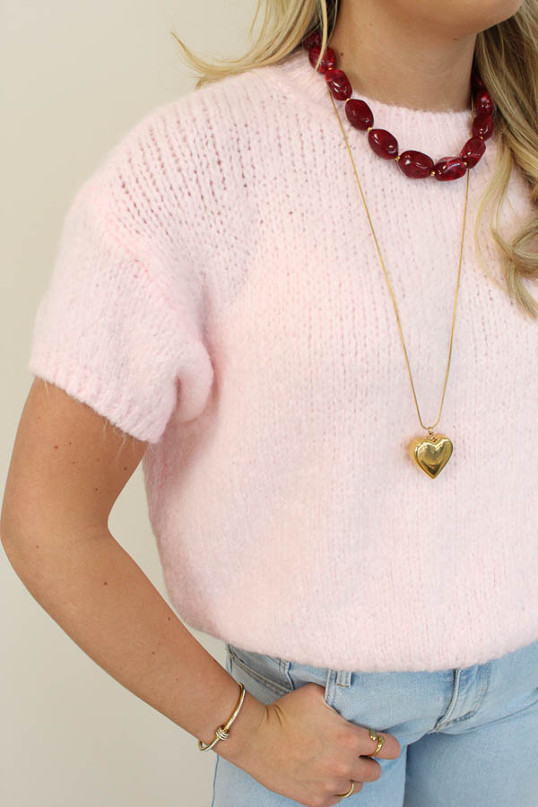 Trui korte mouw roze | Maje - Afbeelding 2