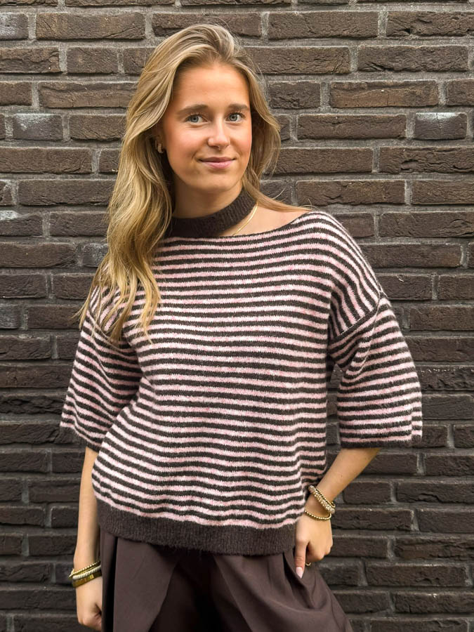 Trui strepen roze | Daniek