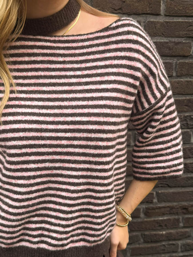 Trui strepen roze | Daniek - Afbeelding 2