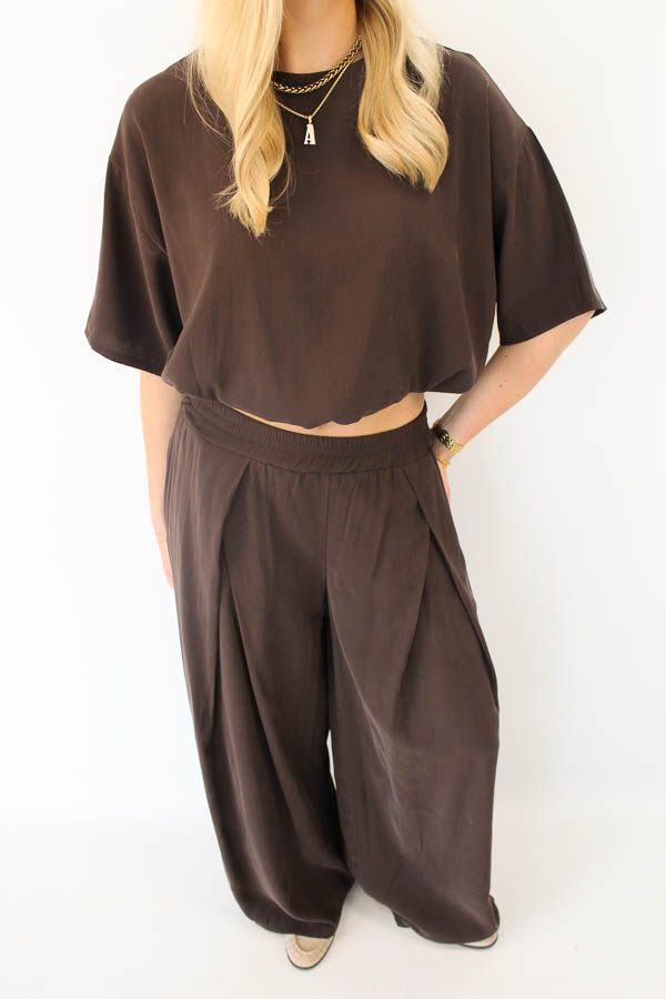 Tweedelig set bruin | Louise - Afbeelding 2