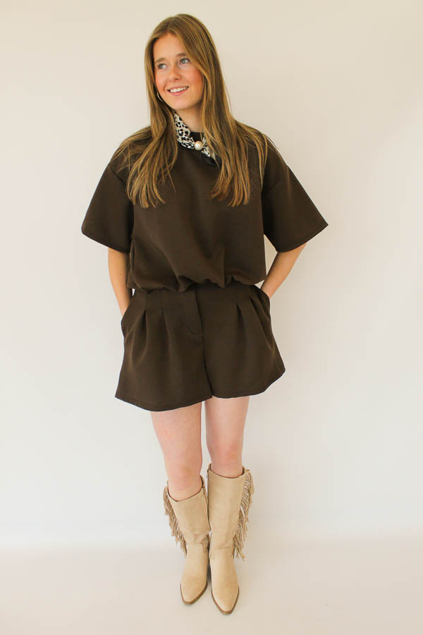 Tweedelig set bruin | Yael
