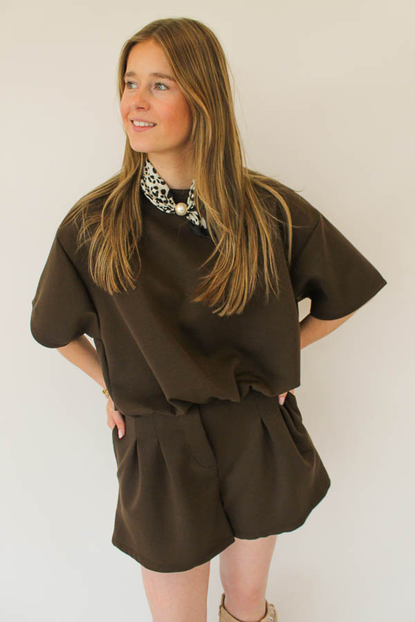 Tweedelig set bruin | Yael - Afbeelding 2