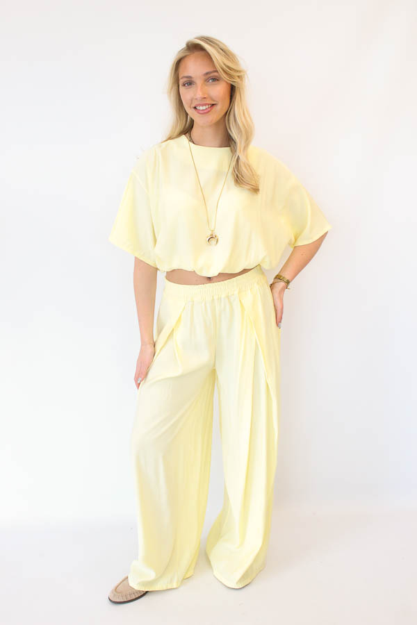 Tweedelig set geel | Louise