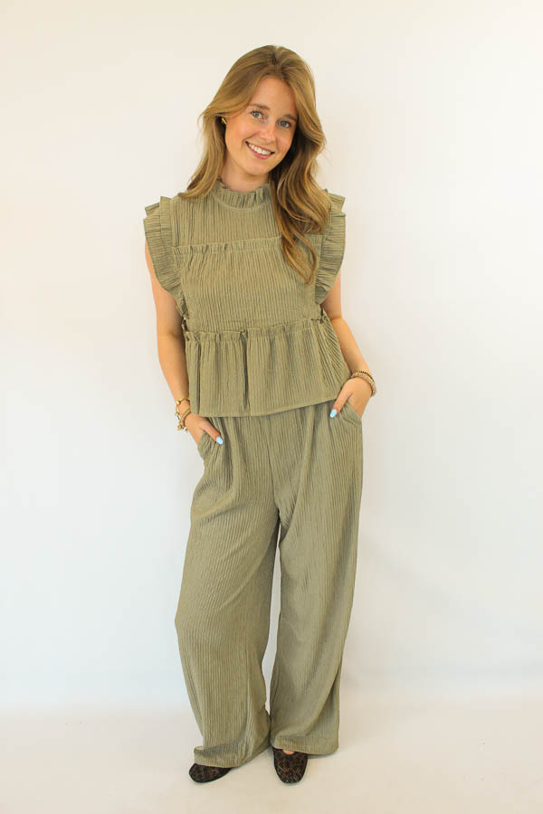 Tweedelig set khaki | Cindy