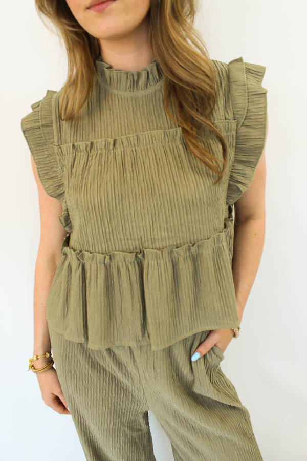Tweedelig set khaki | Cindy - Afbeelding 3