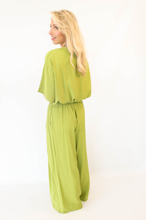 Tweedelig set pistache | Louise - Afbeelding 3