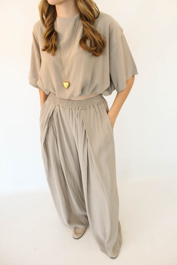 Tweedelig set taupe | Louise - Afbeelding 2