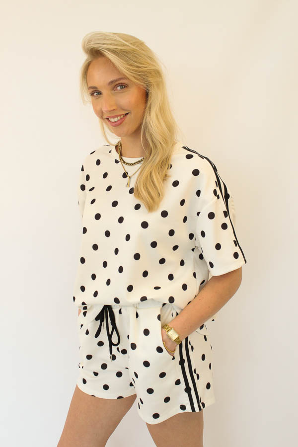 Tweedelig set wit | Polka