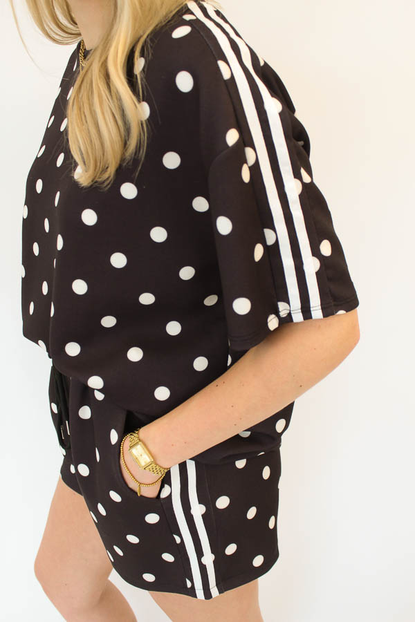 Tweedelig set zwart | Polka - Afbeelding 3