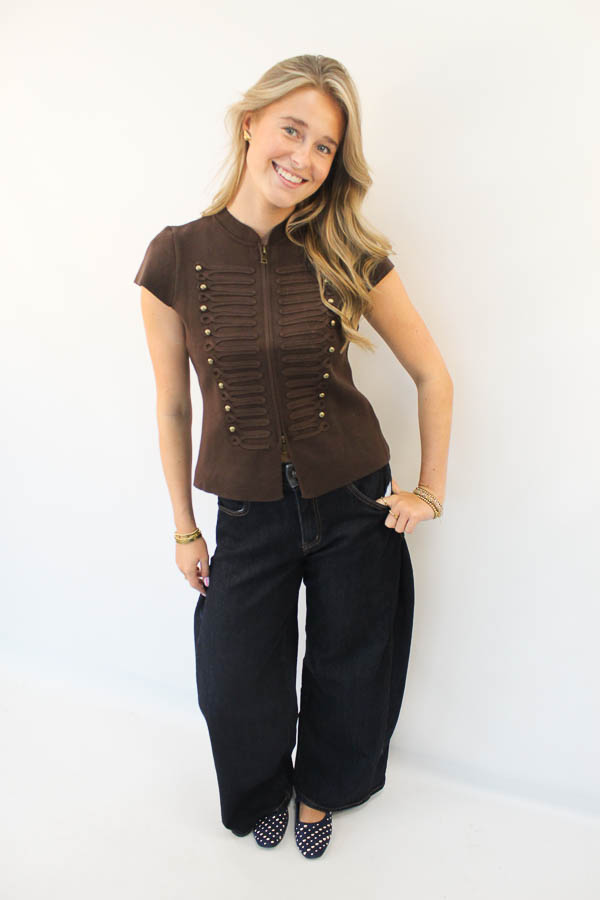Vest knopen bruin | Military - Afbeelding 3