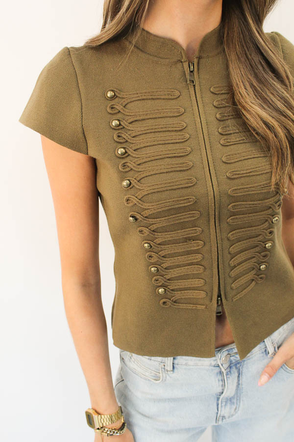 Vest knopen khaki | Military  - Afbeelding 2