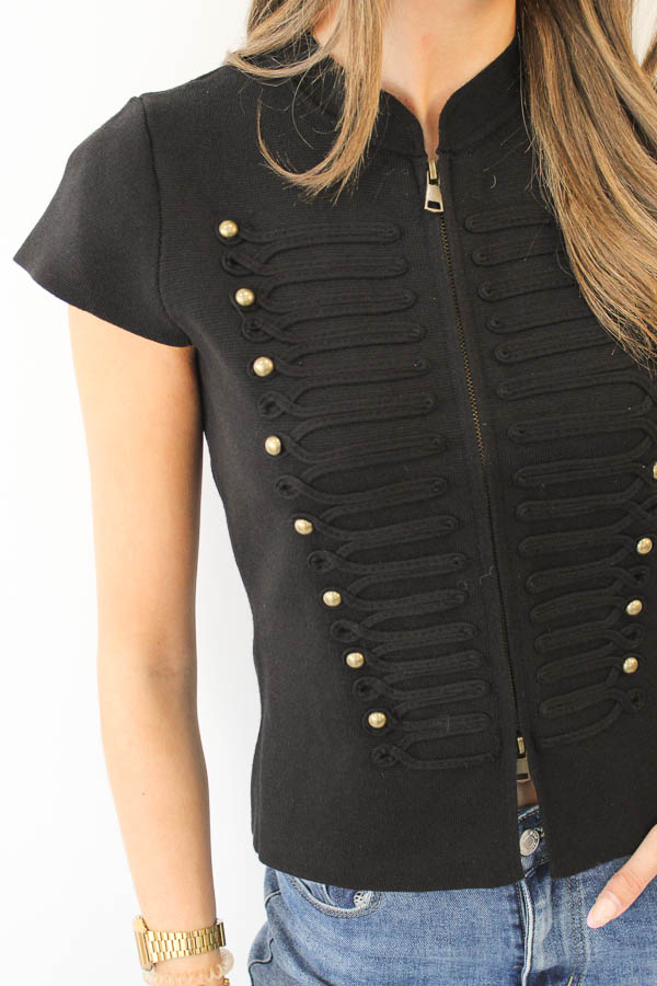 Vest knopen zwart | Military - Afbeelding 3