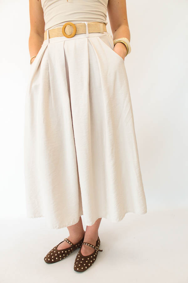 Viscose rok beige | Iris
